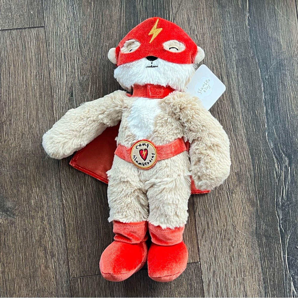Brand New!Special Edition Slumberkins Otter Kin Hero Camp Superhero plush plushy